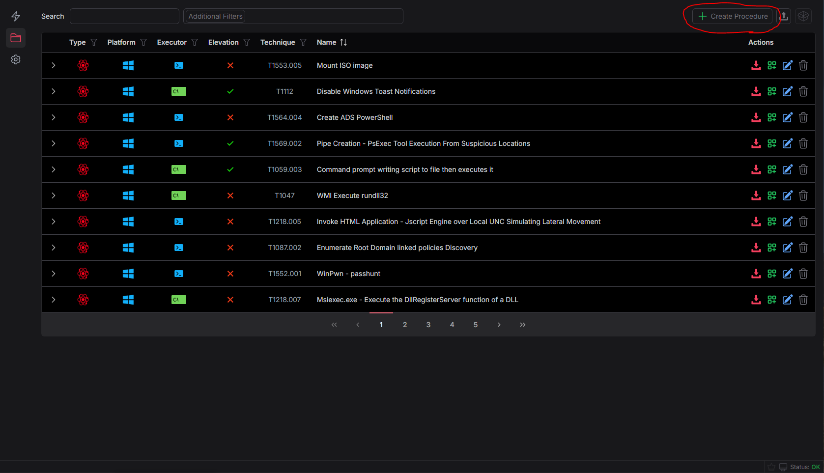MACAT Create Procedure step 2