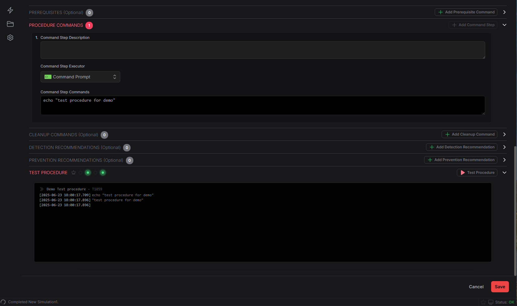 MACAT Create Procedure step 3