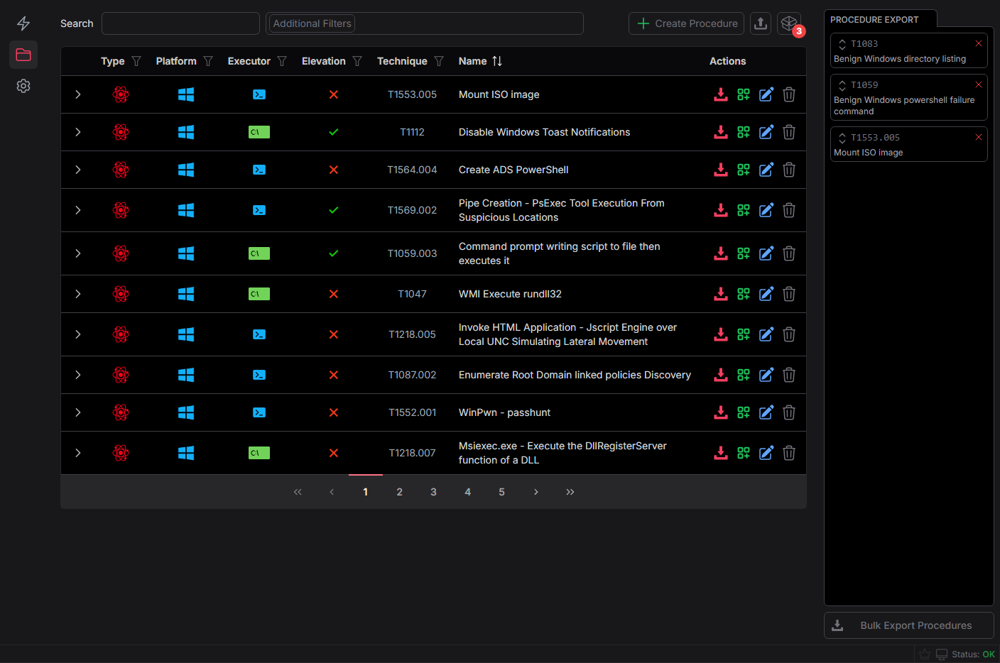 MACAT saving procedures 4