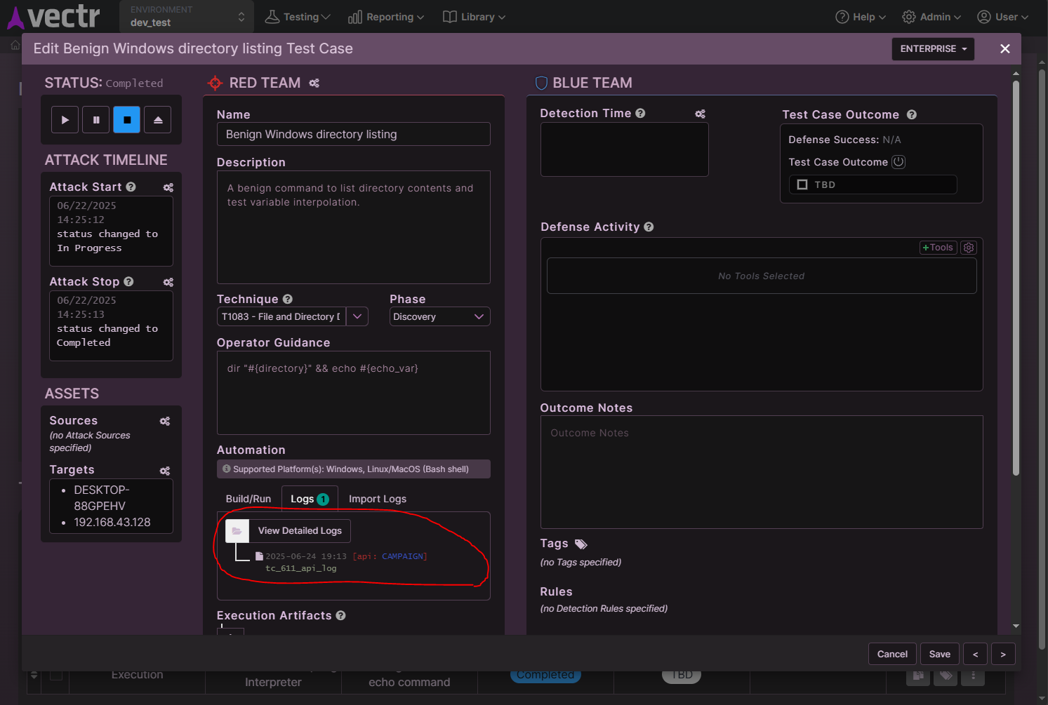 VECTR API Key step 2